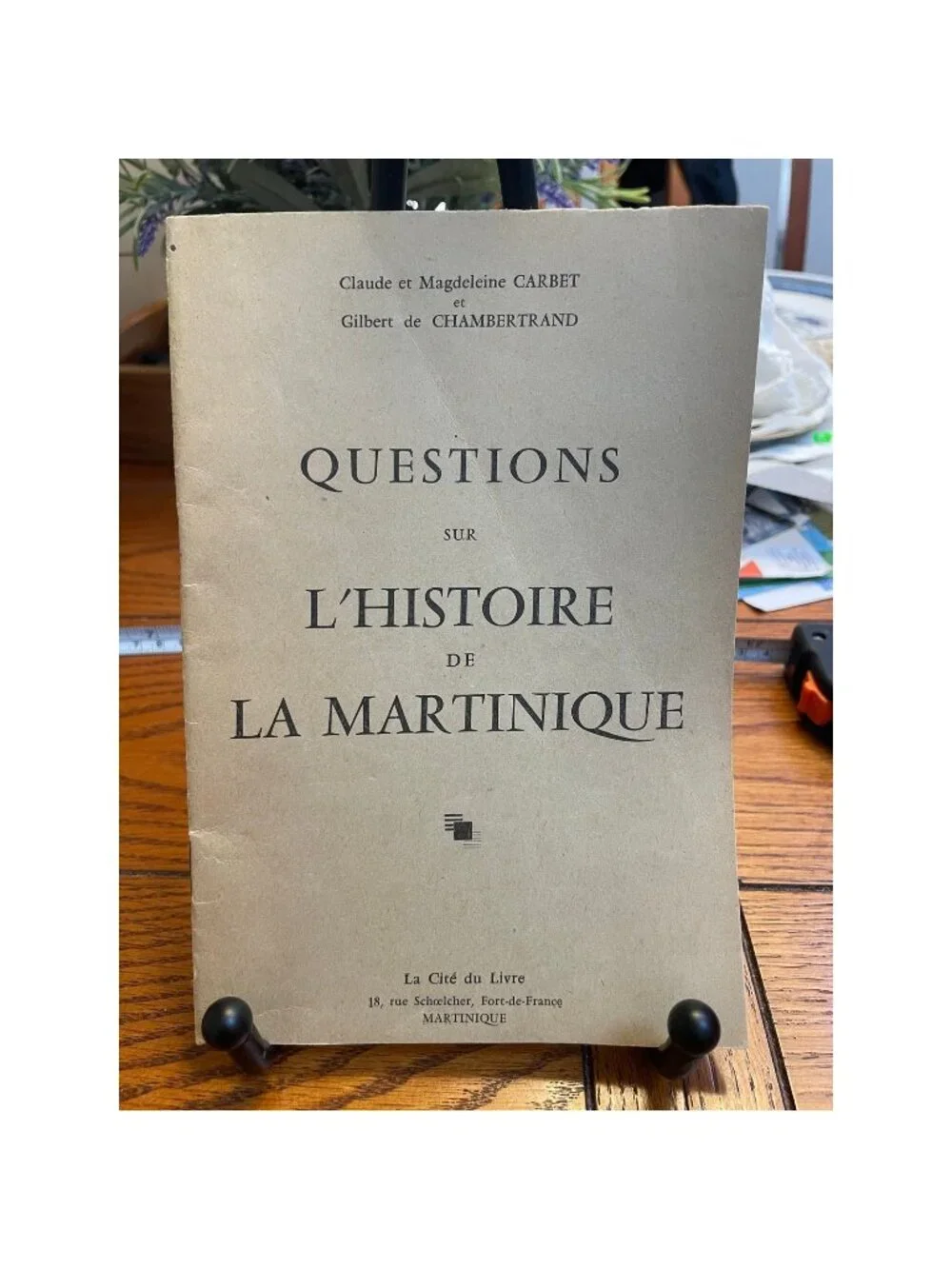 1956 Questions sur l’Histoire de la Martinique Carbet Chambertrand French Book